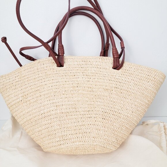 Sezane Justine Basket Bag in Natural Raffia - Picture 8 of 11